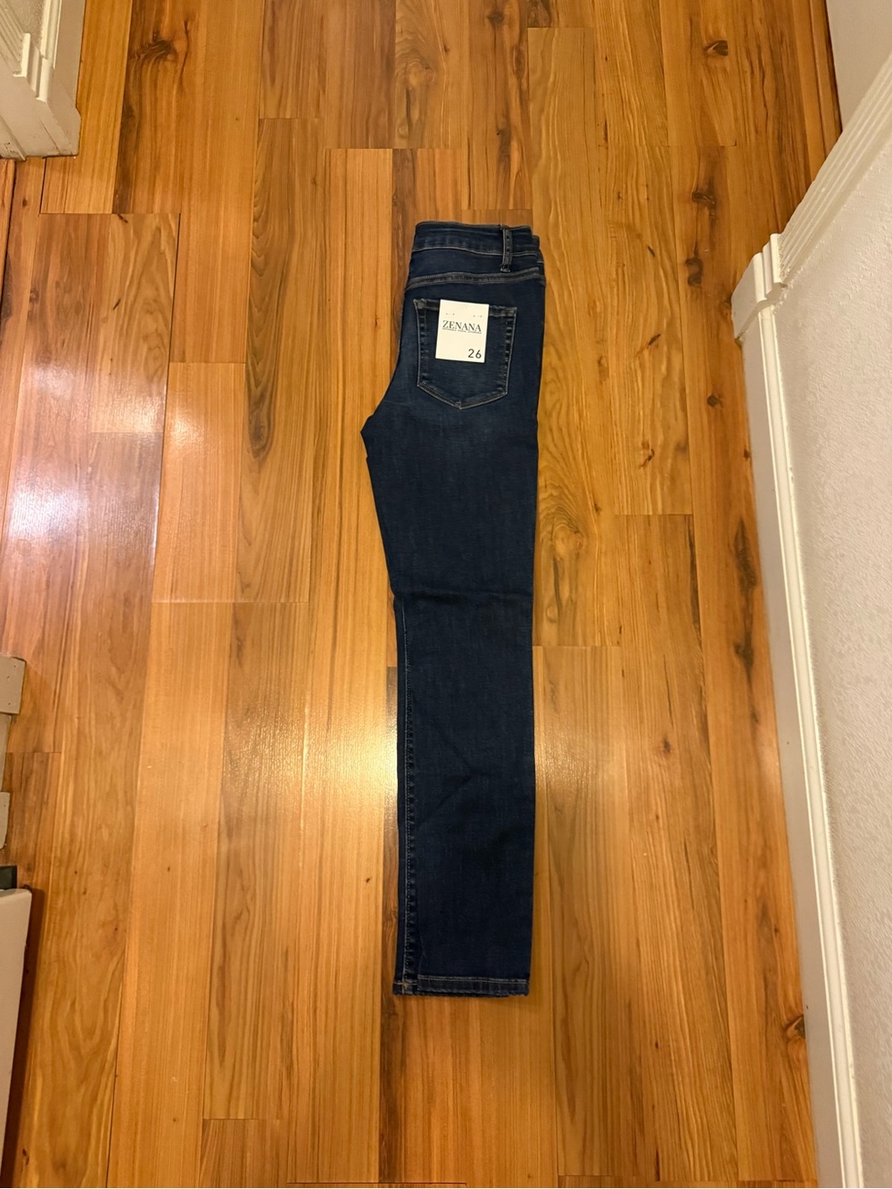 Zenana Outfitters Dark Blue Skinny Jeans - Picture 2 of 8